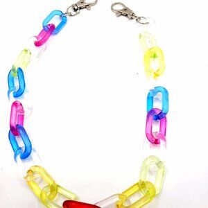 Acrylic Multi Colored Wallet Or Pants Single Layer 18 Inches Long  New